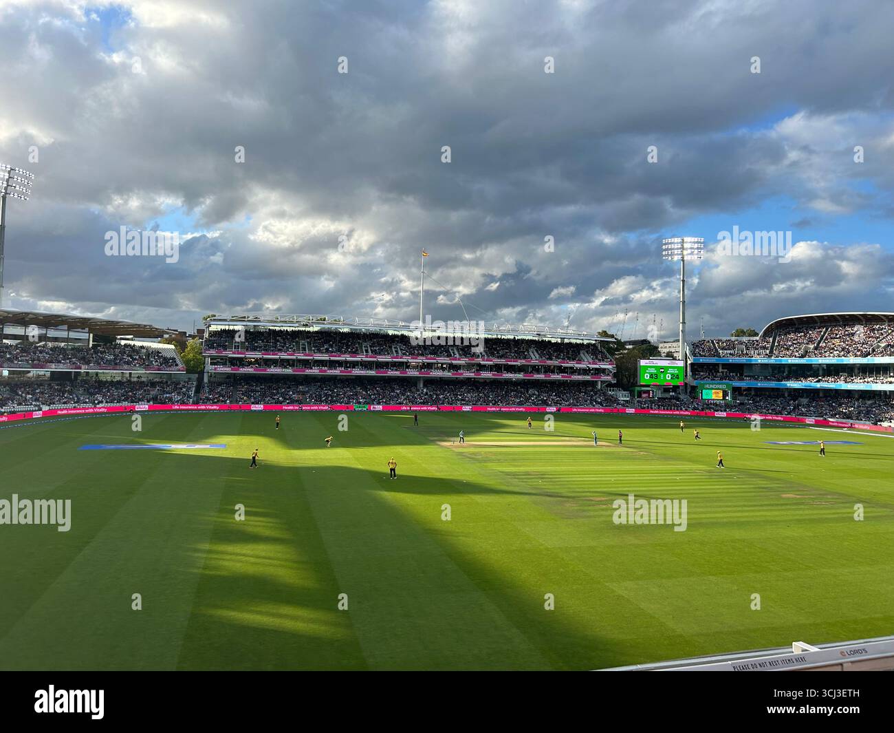 The Hundred Cricket final played at Lords Cricket Ground, St Johns Wood, London, UK - Smartphone Captured Stock Image