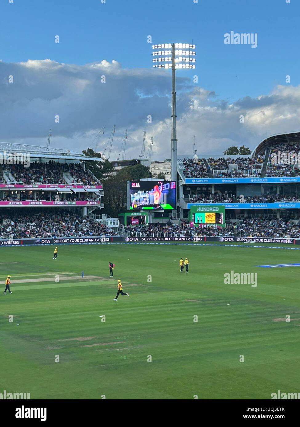 The Hundred Cricket final played at Lords Cricket Ground, St Johns Wood, London, UK - Smartphone Captured Stock Image