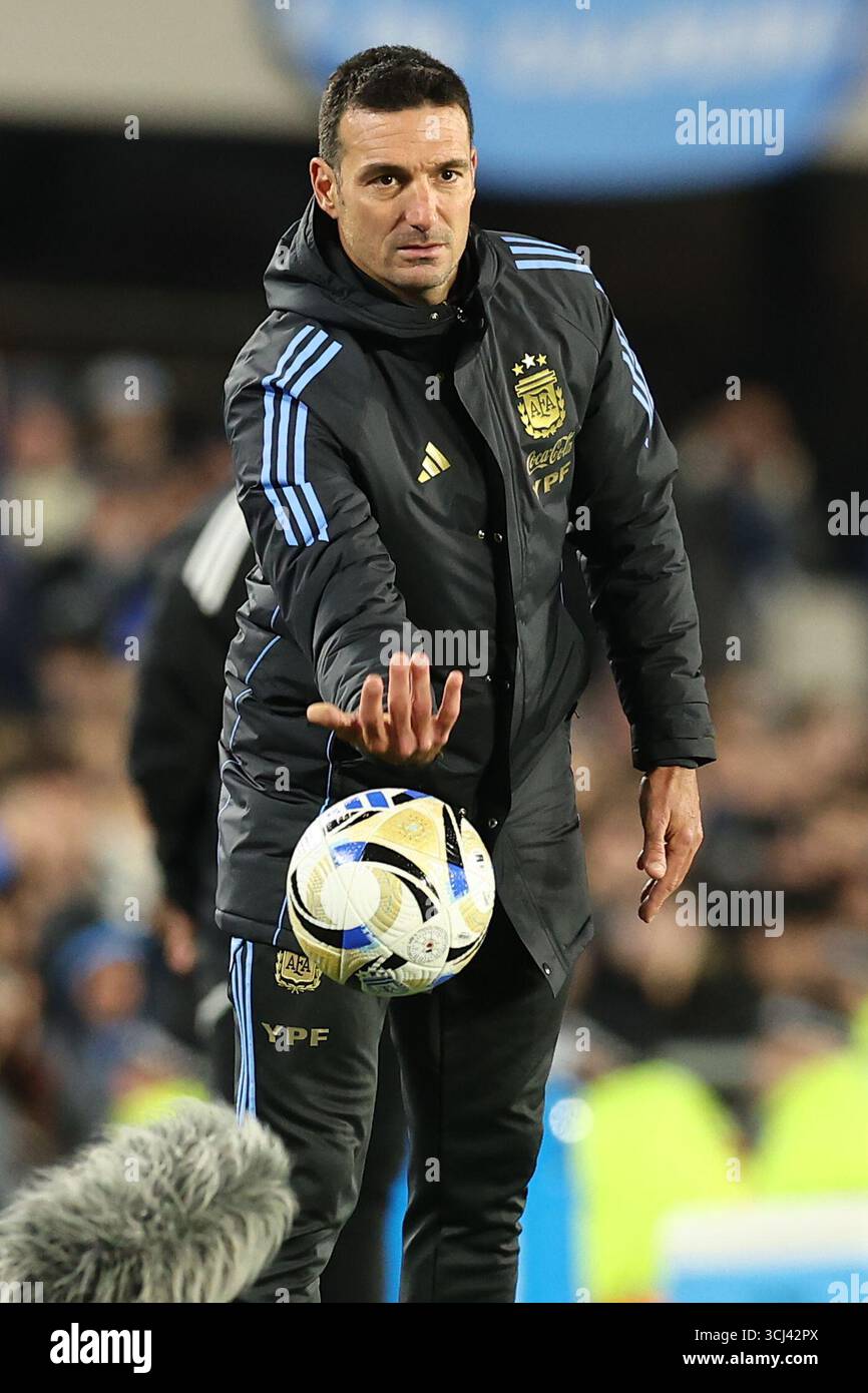 Argentina s Head Coach Lionel Scaloni Looks On During The South argentina-s-head-coach-lionel-scaloni-looks-on-during-the-south