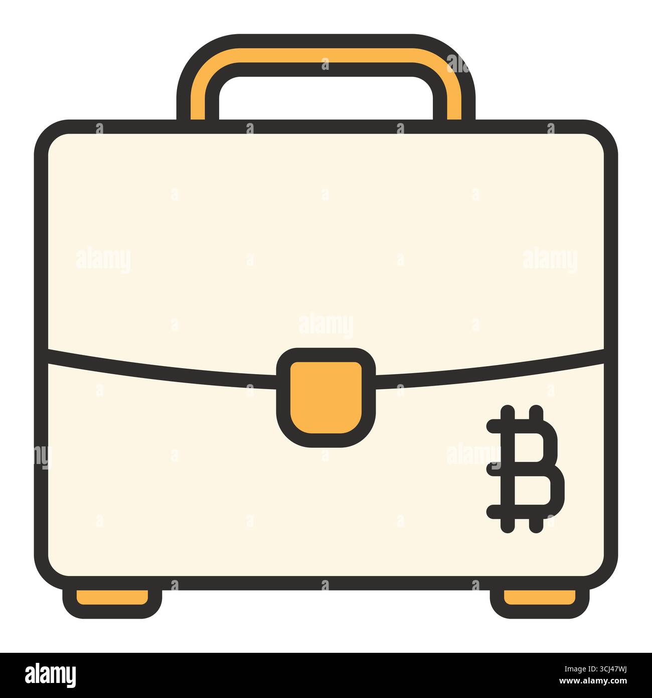 BTC Briefcase vector Bitcoin Accumulation concept colored icon or logo element Stock Vector