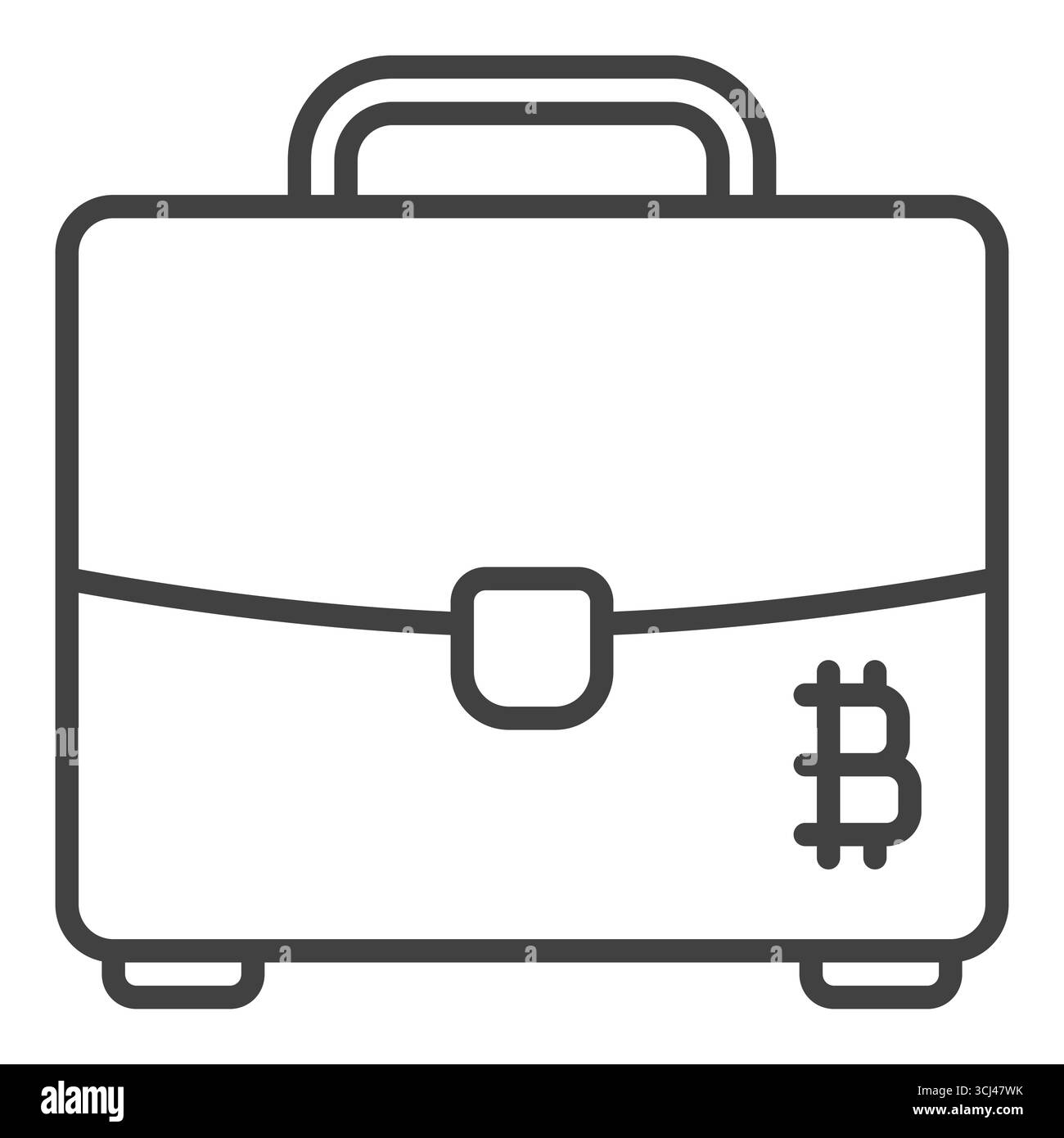 Bitcoin Briefcase vector BTC Accumulation concept linear icon or symbol Stock Vector