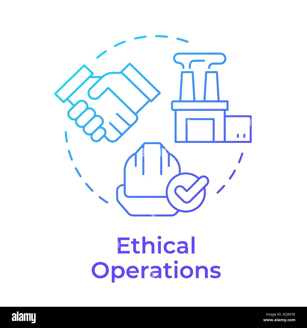 Ethical operations blue gradient concept icon Stock Vector Image & Art ...