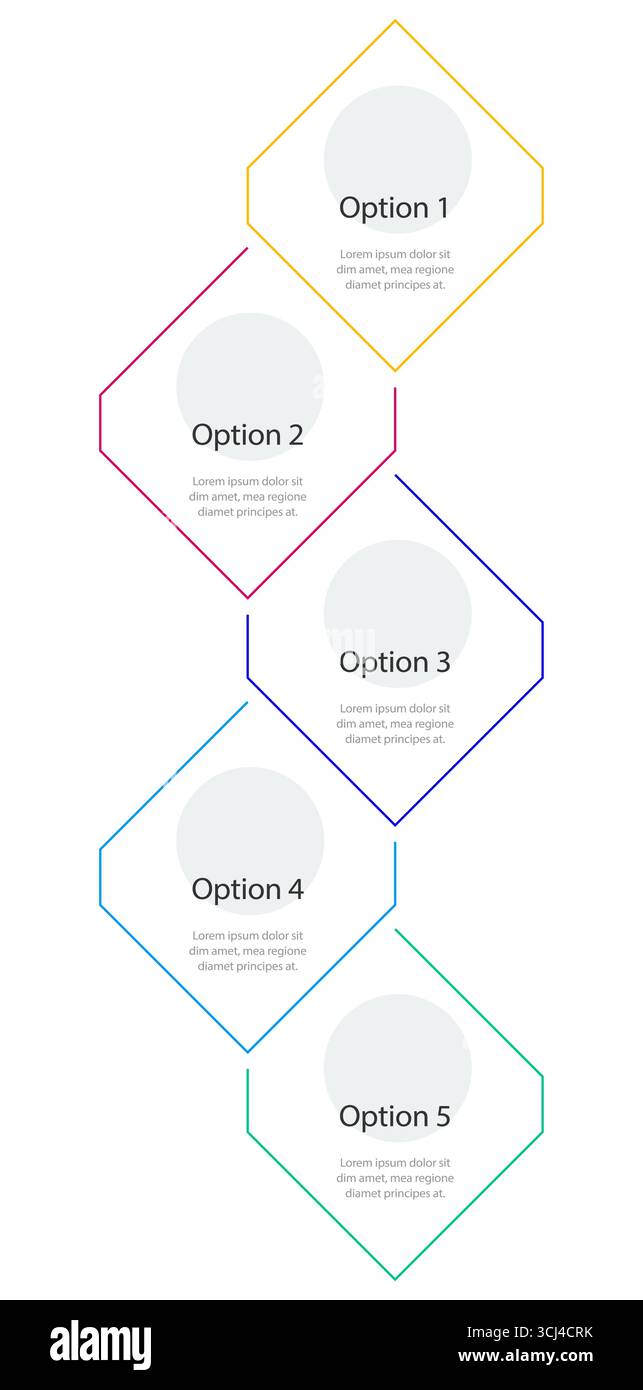 Web development principles rhombic infographic template Stock Vector