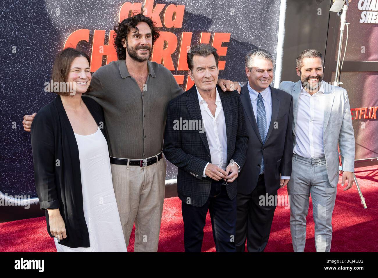 Zana Lawrence, Andrew Renzi, Charlie Sheen, Adam Del Deo and Cameron ...