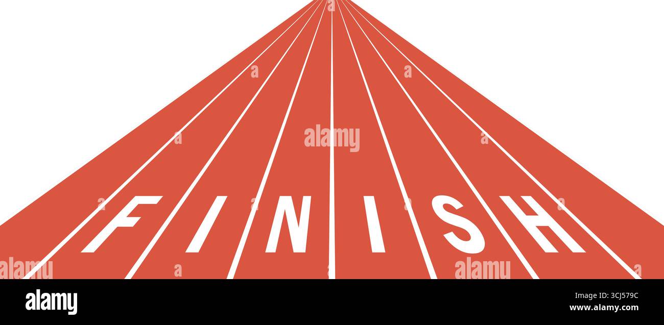 Running Finish Line Vector Running Track or Athlete Track with Finish Line. Vector Illustration ...