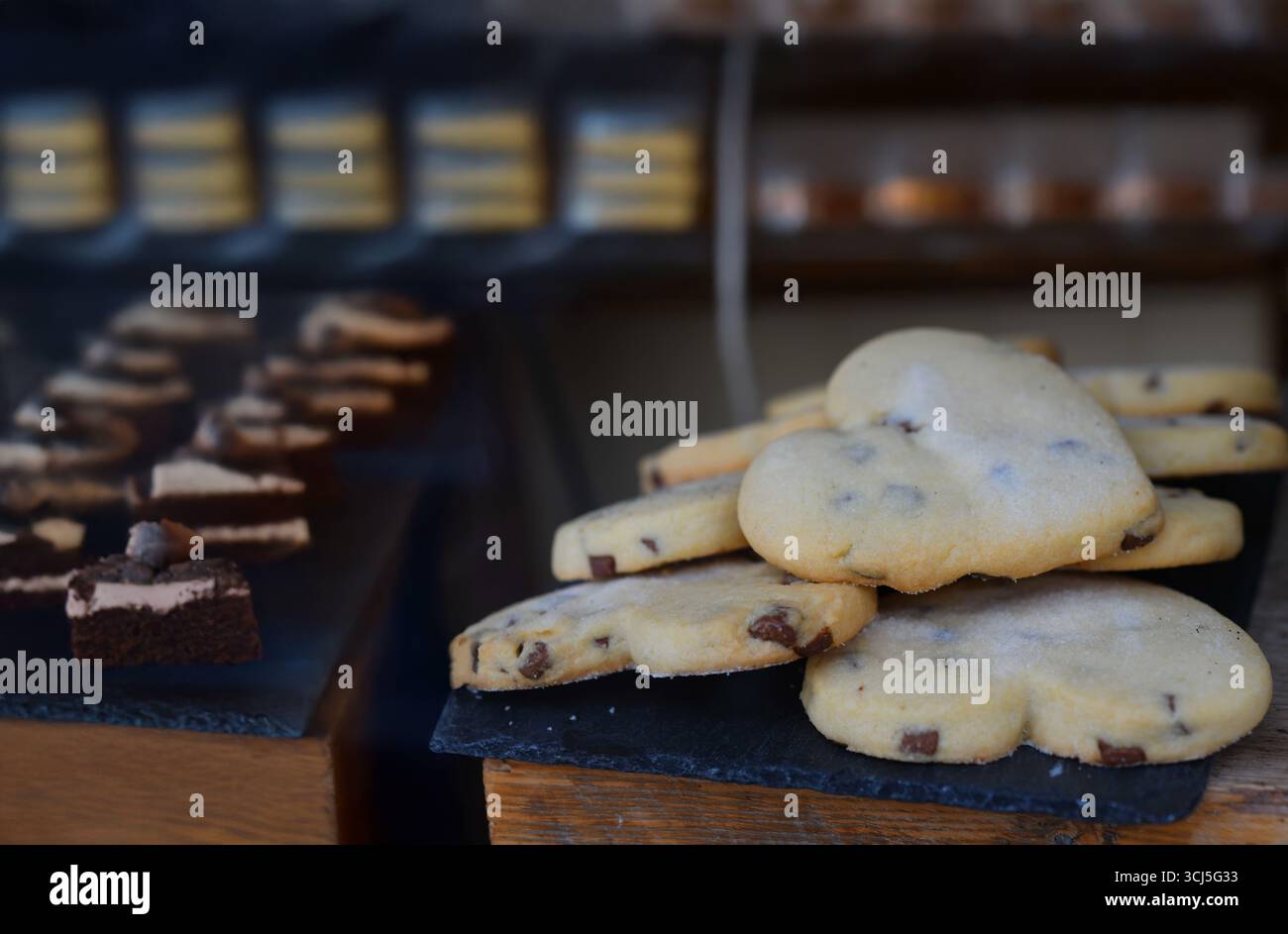 Chocolate chip cookies Stock Photo