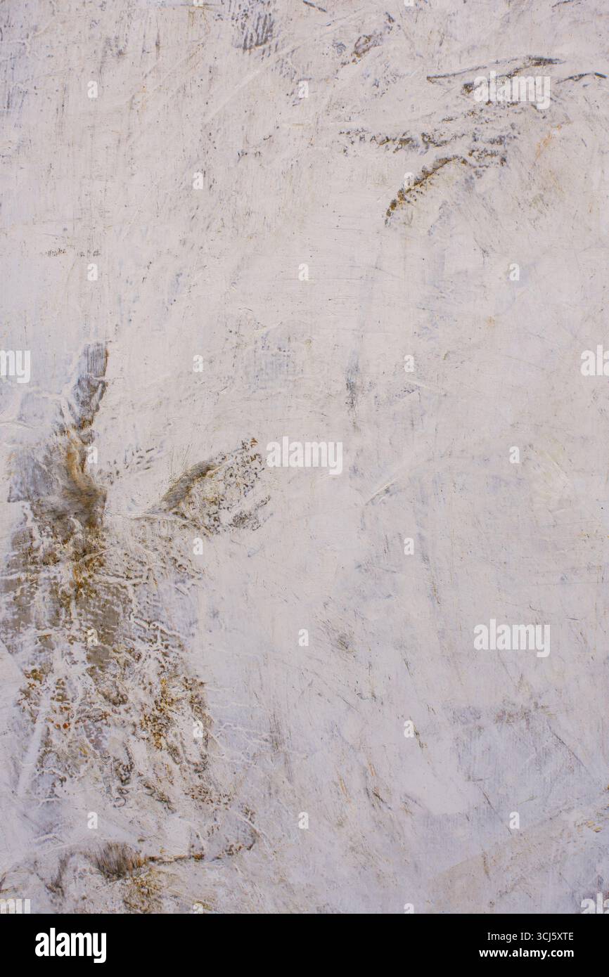 Abstract silver cement wall texture background. Decorative plaster effect on grey wall. Stock Photo