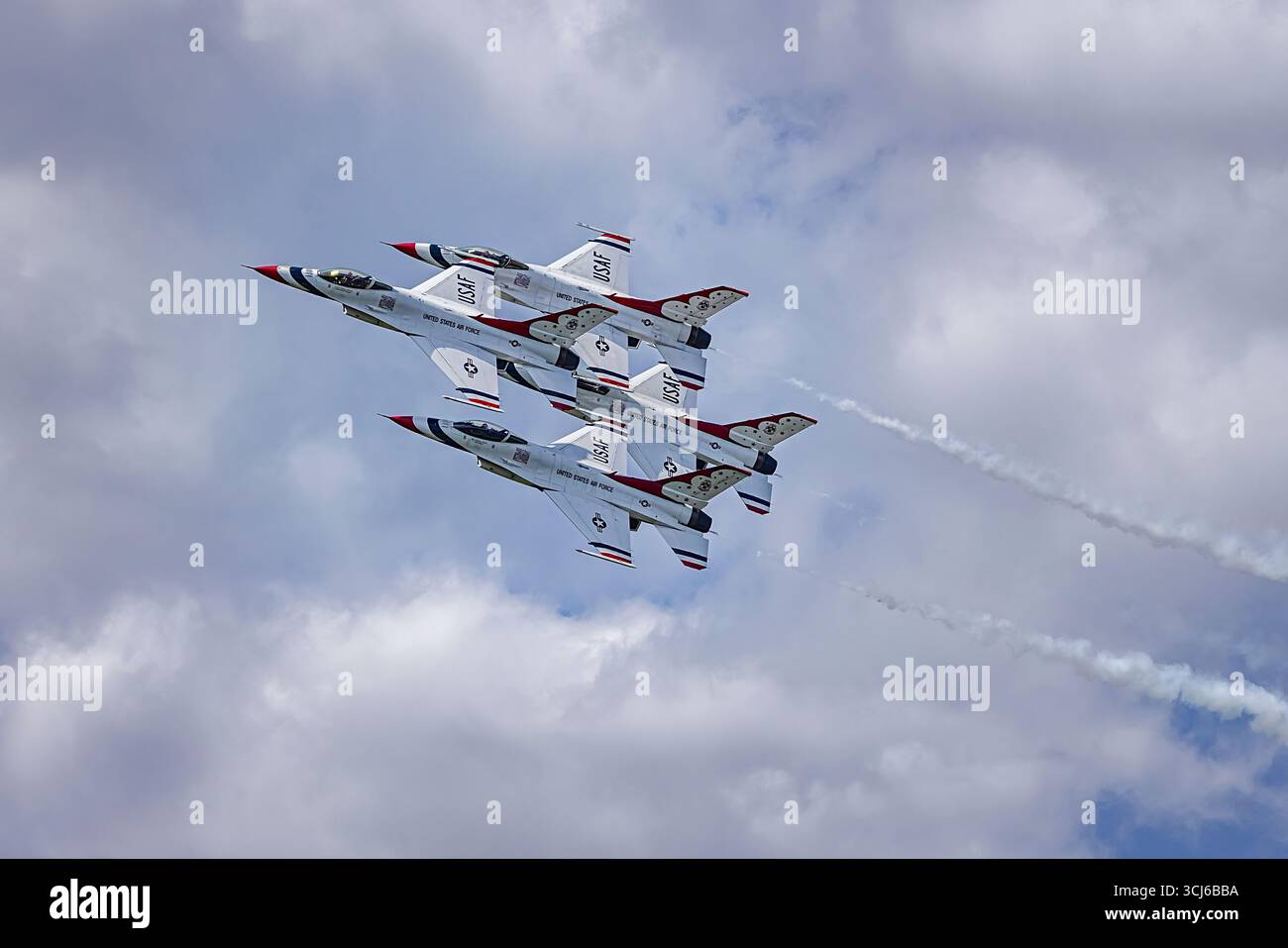 USAF Thunderbirds Formation -Thunderbirds Formation Stock Photo