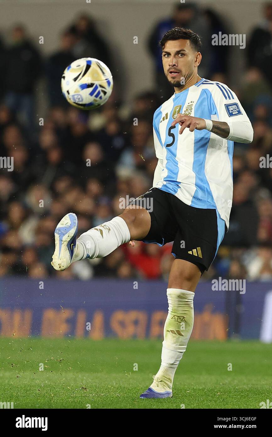 Argentina's midfielder Leandro Paredes looks on during the South