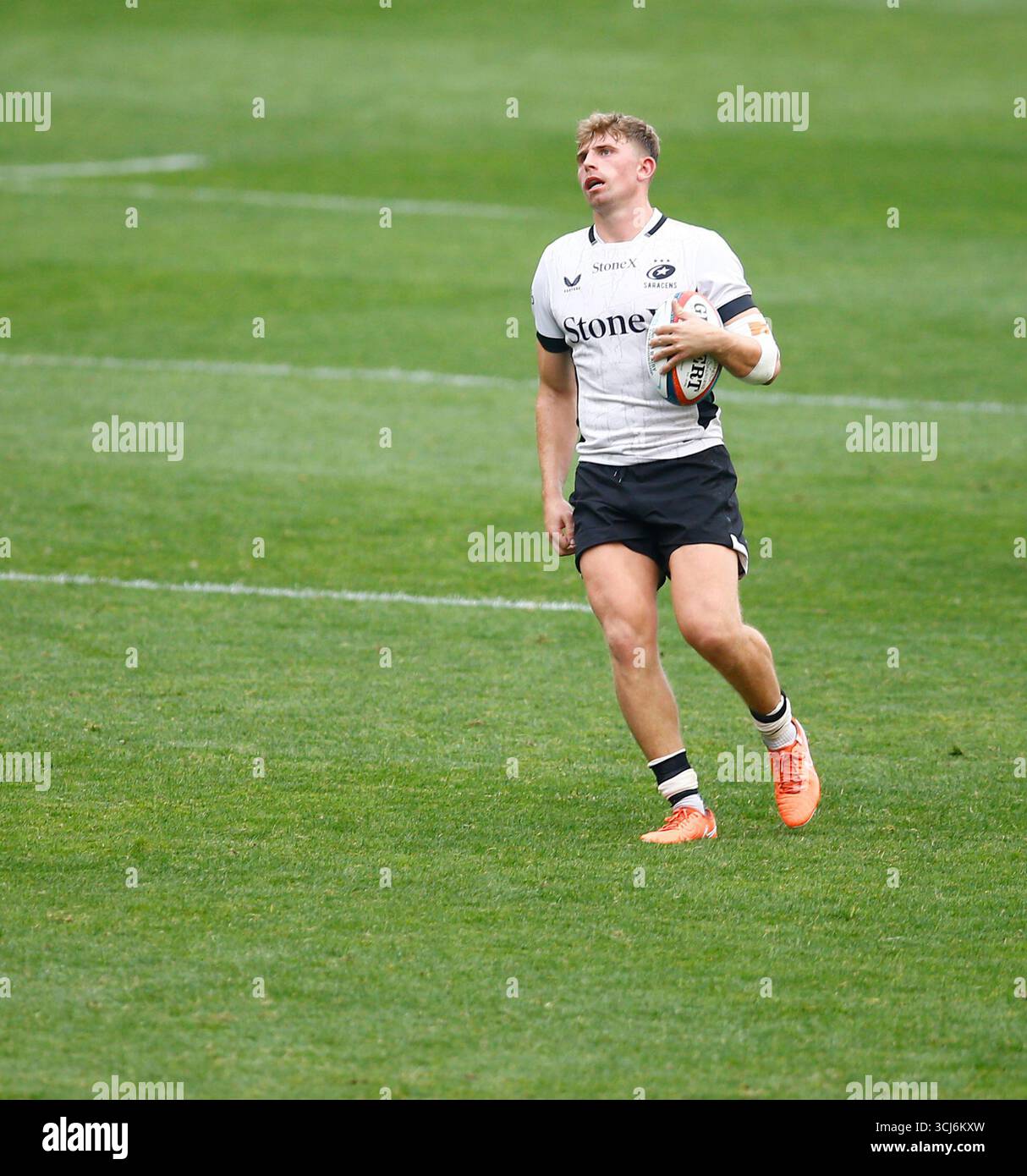 Louie Johnson of Saracens Rugby during the Friendly Game match between ...