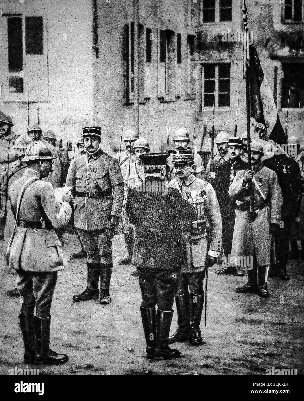 Archival image from Le Miroir, 1916, showing French President Raymond ...