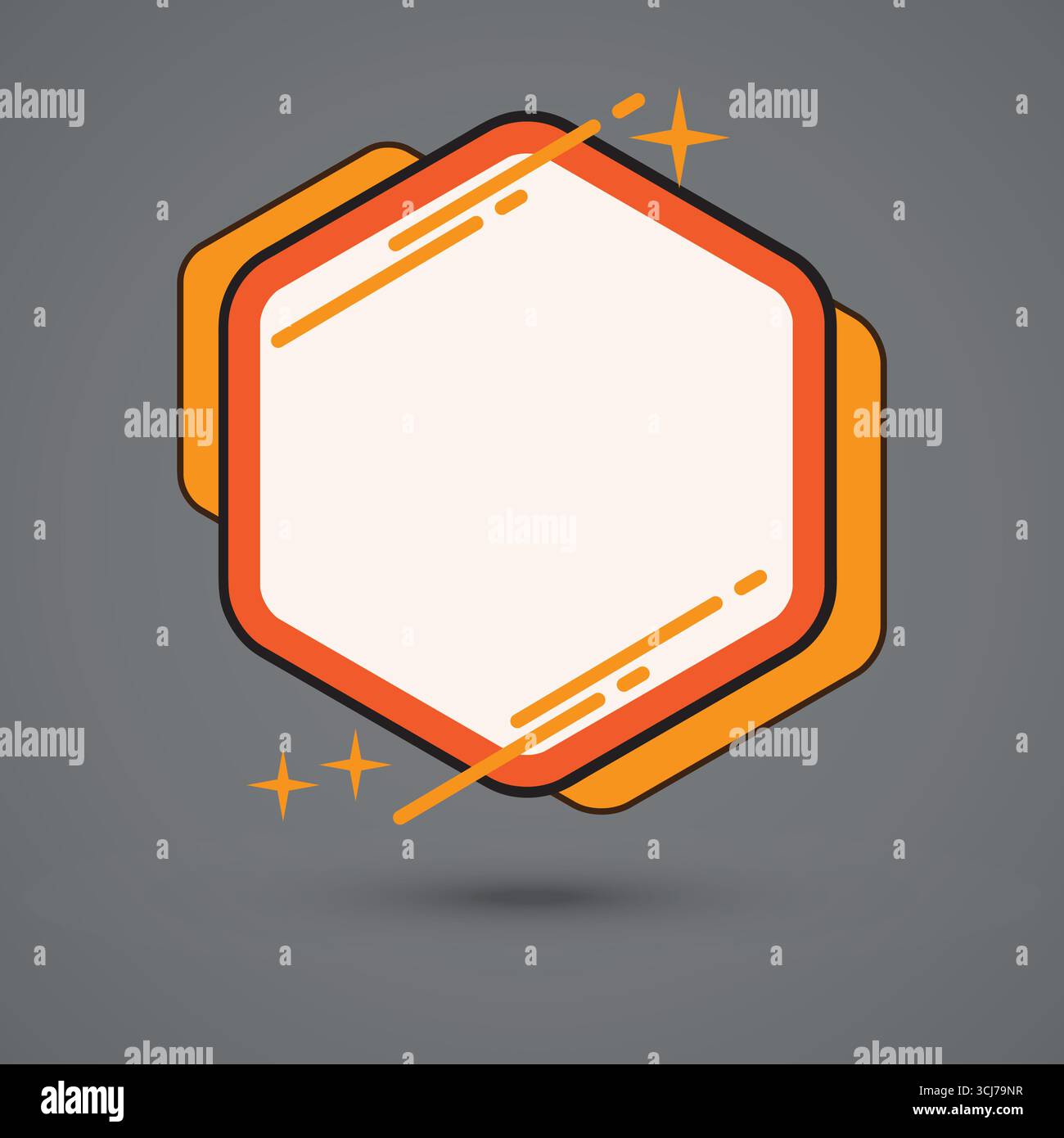 Yellow hexagon background template Stock Vector