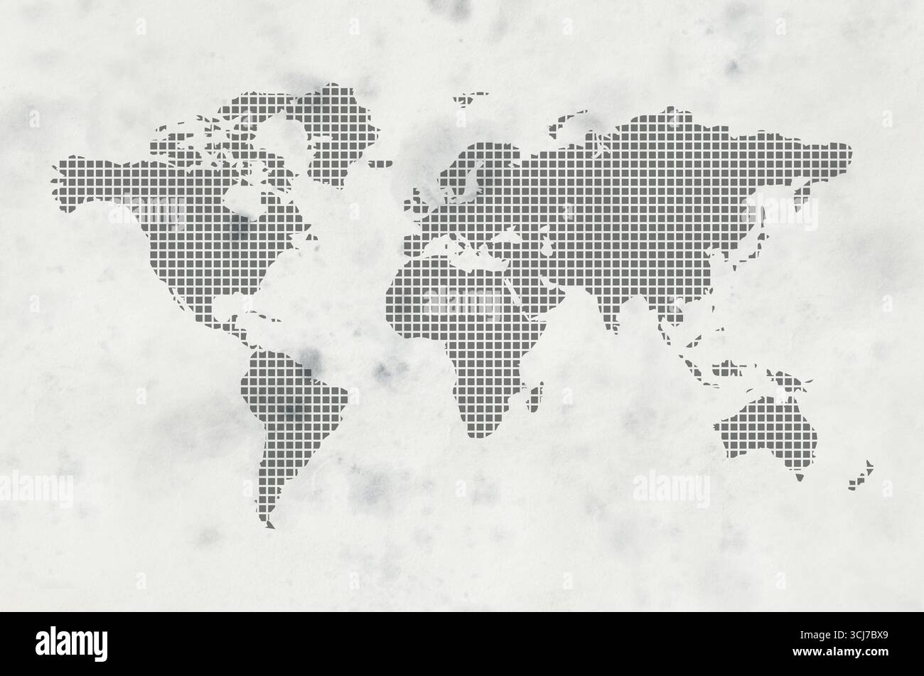 world map on white background Stock Photo