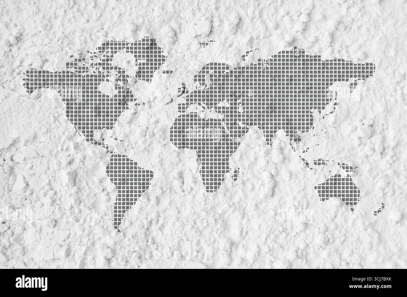 world map on white background Stock Photo