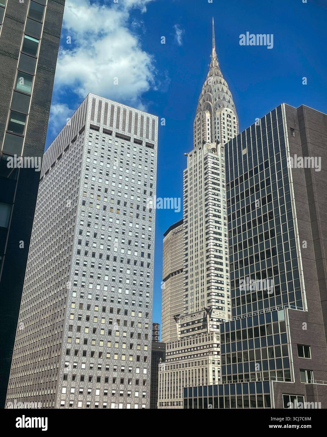 Chrysler building is a iconic part of the Manhattan skyline, 2025, New York City, United States - Smartphone Captured Stock Image