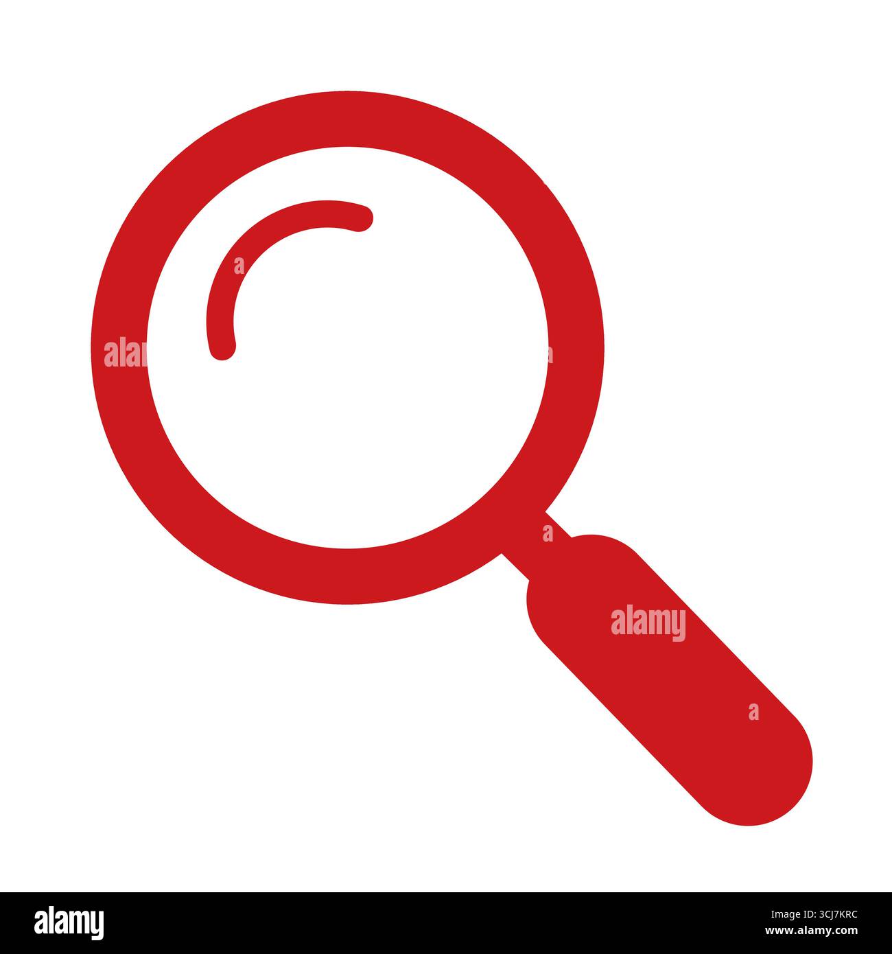 Magnifying glass with a caution sign representing danger or warning Stock Vector
