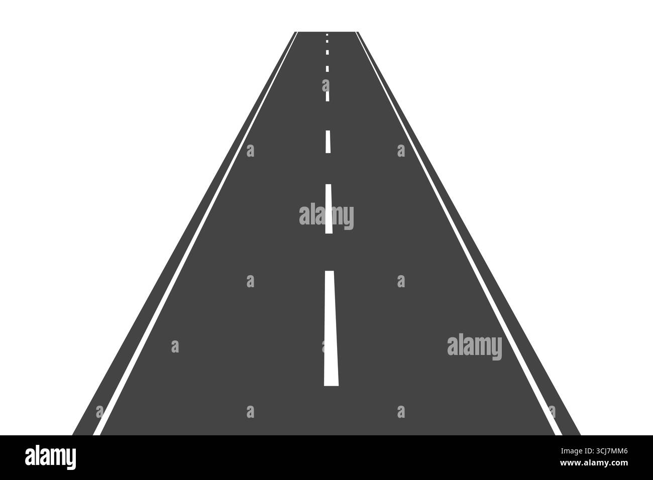 Straight road perspective street with asphalt. Highway. Way for ...