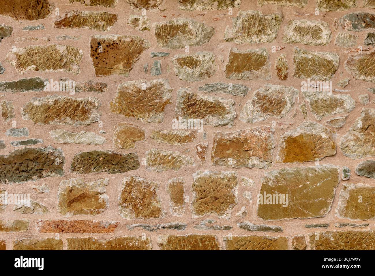 Stone Wall Texture Background for Rustic and Architectural Design Stock Photo