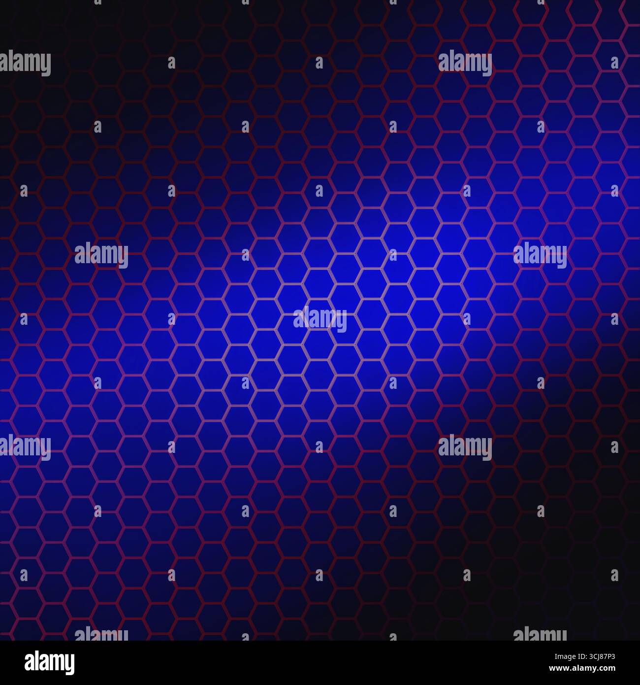 Hexagons against a blue background. Stock Photo