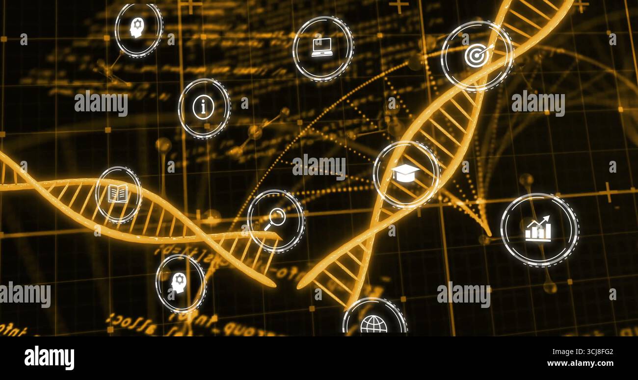 Dna strands with magnifying glass hi-res stock photography and images ...