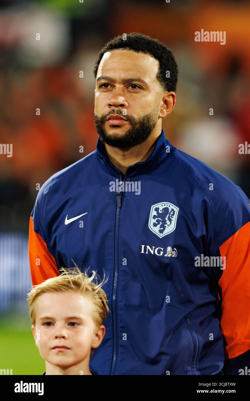 Memphis Depay seen during World Cup 2026 European qualification game
