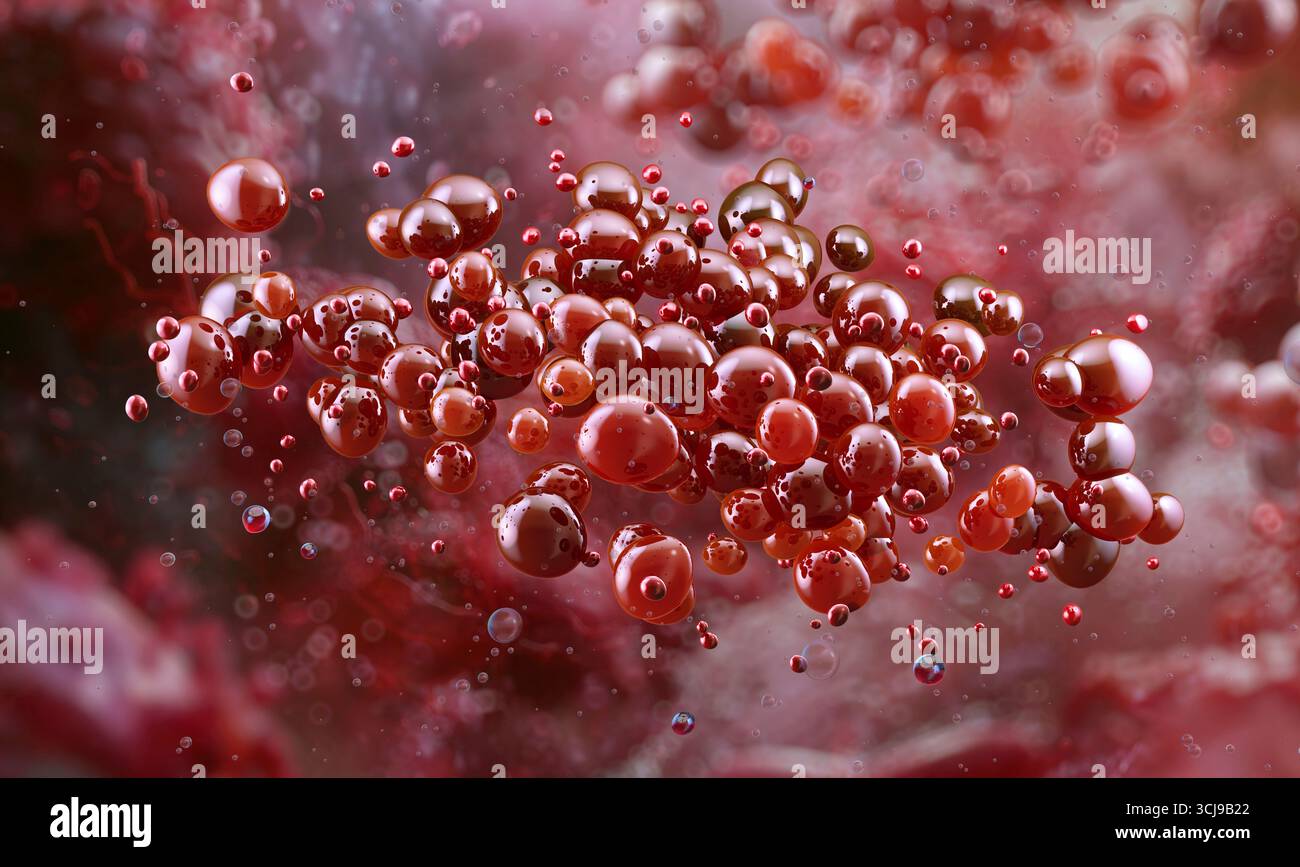Illustration of a cluster of cocci (round) bacteria Stock Photo - Alamy