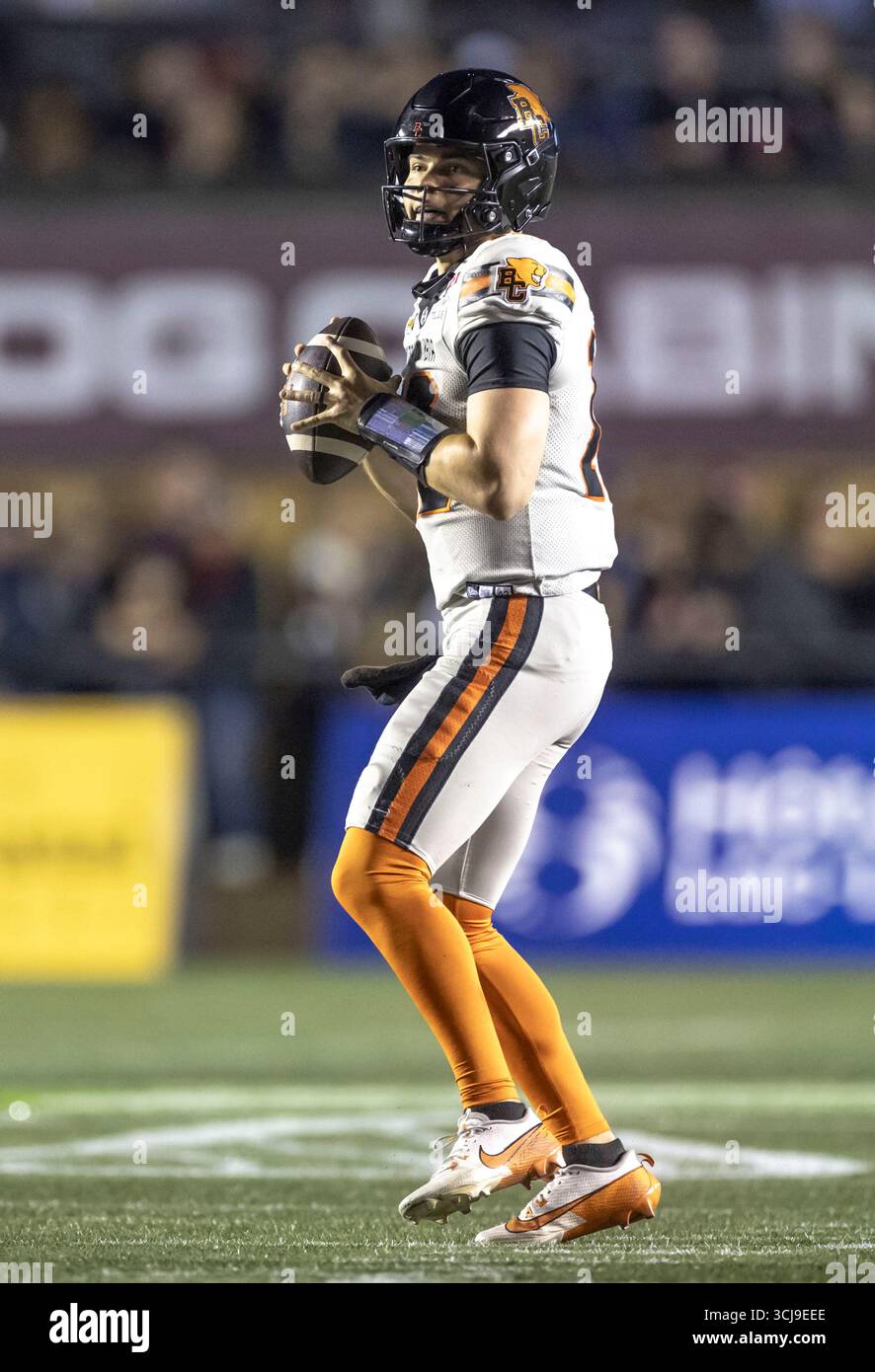 Ottawa, Canada. 05 Sep 2025. Nathan ROURKE (12) of the BC Lions. The ...