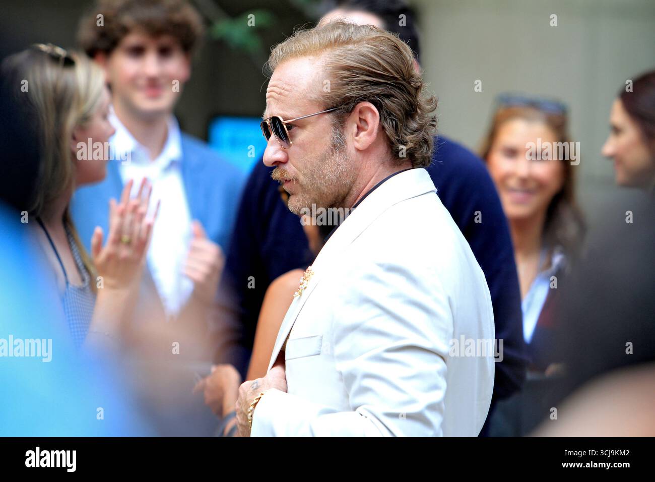 Actor Benjamin Foster arrives at the red carpet before the premiere of ...