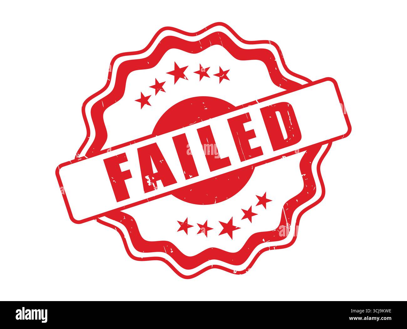 A Failed Rubber Stamp Seal with a Decorative Border Stock Vector