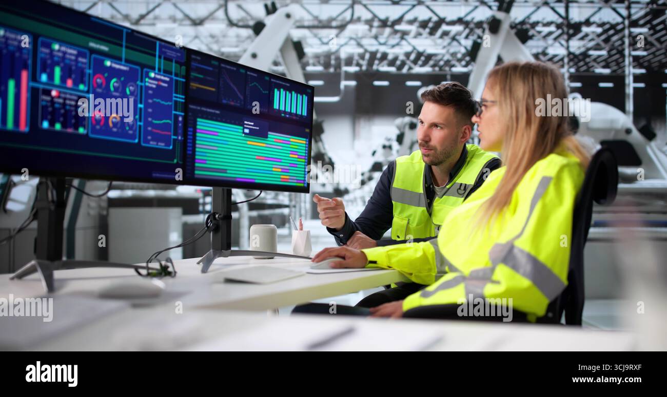 Software engineer monitoring computer hi-res stock photography and ...