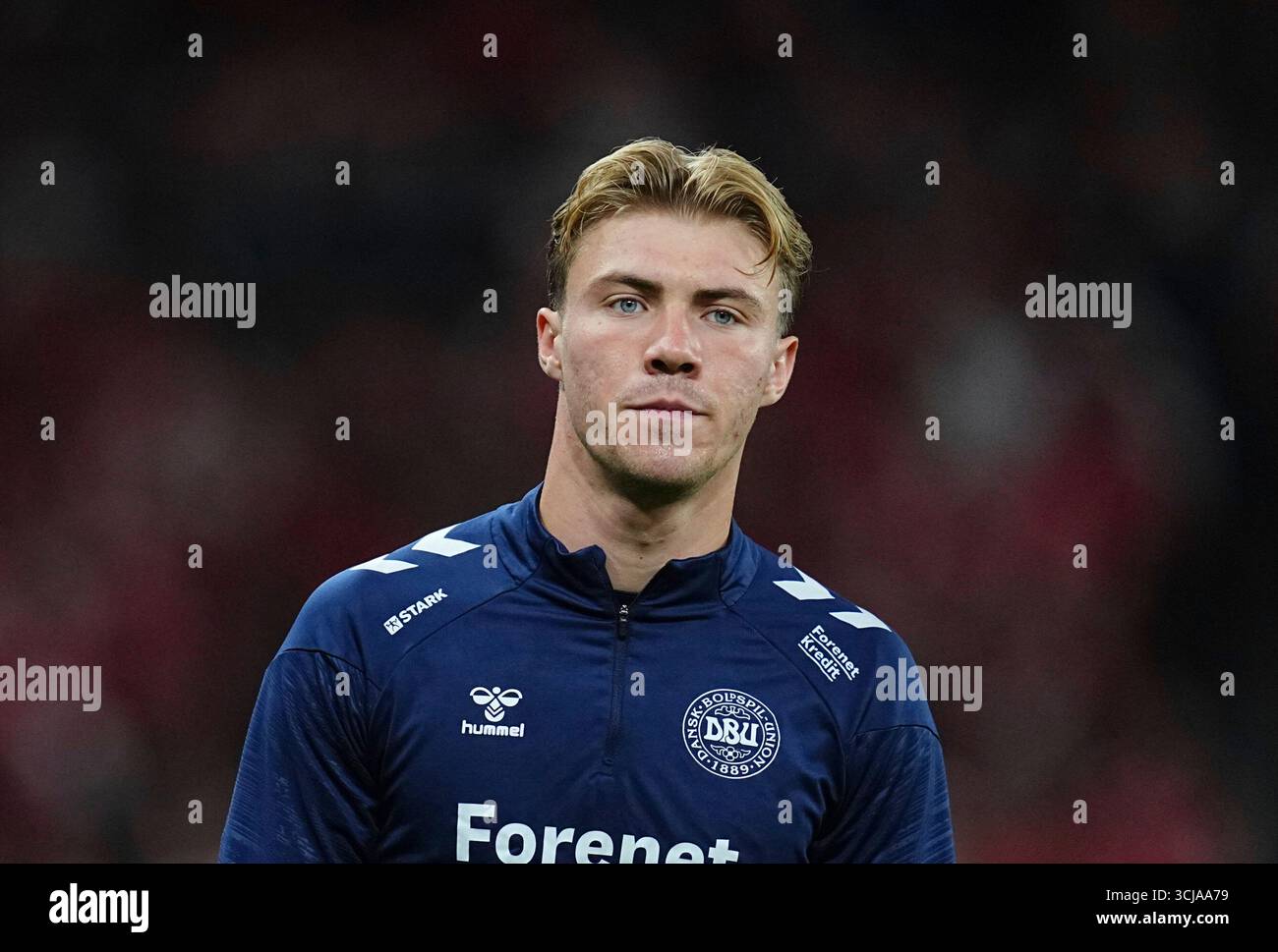 September 05 2025: Rasmus Hoejlund of Denmark looks on during a World ...