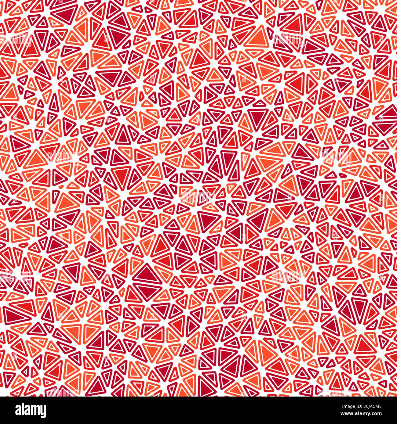 Triangles pattern geometric design. Rounded solid shapes in frames. Small triangles size. Multiple colors style. Repeatable pattern. Stock Vector