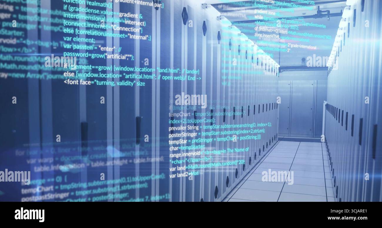 Glowing server racks revealing hi-res stock photography and images - Alamy