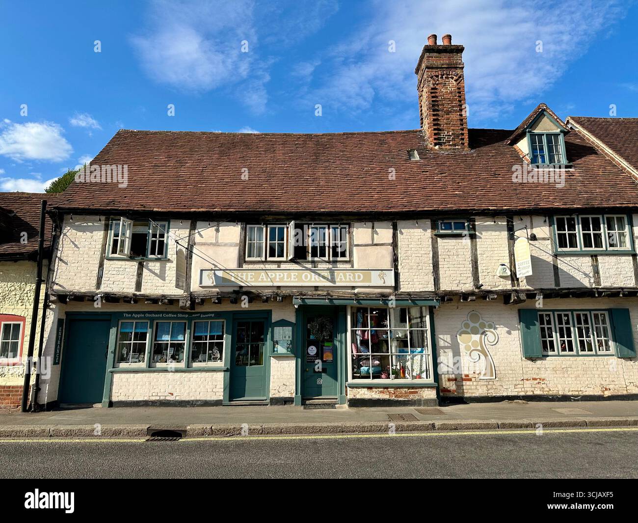 The Apple Orchard coffee shop in West Wycombe, England - Smartphone Captured Stock Image