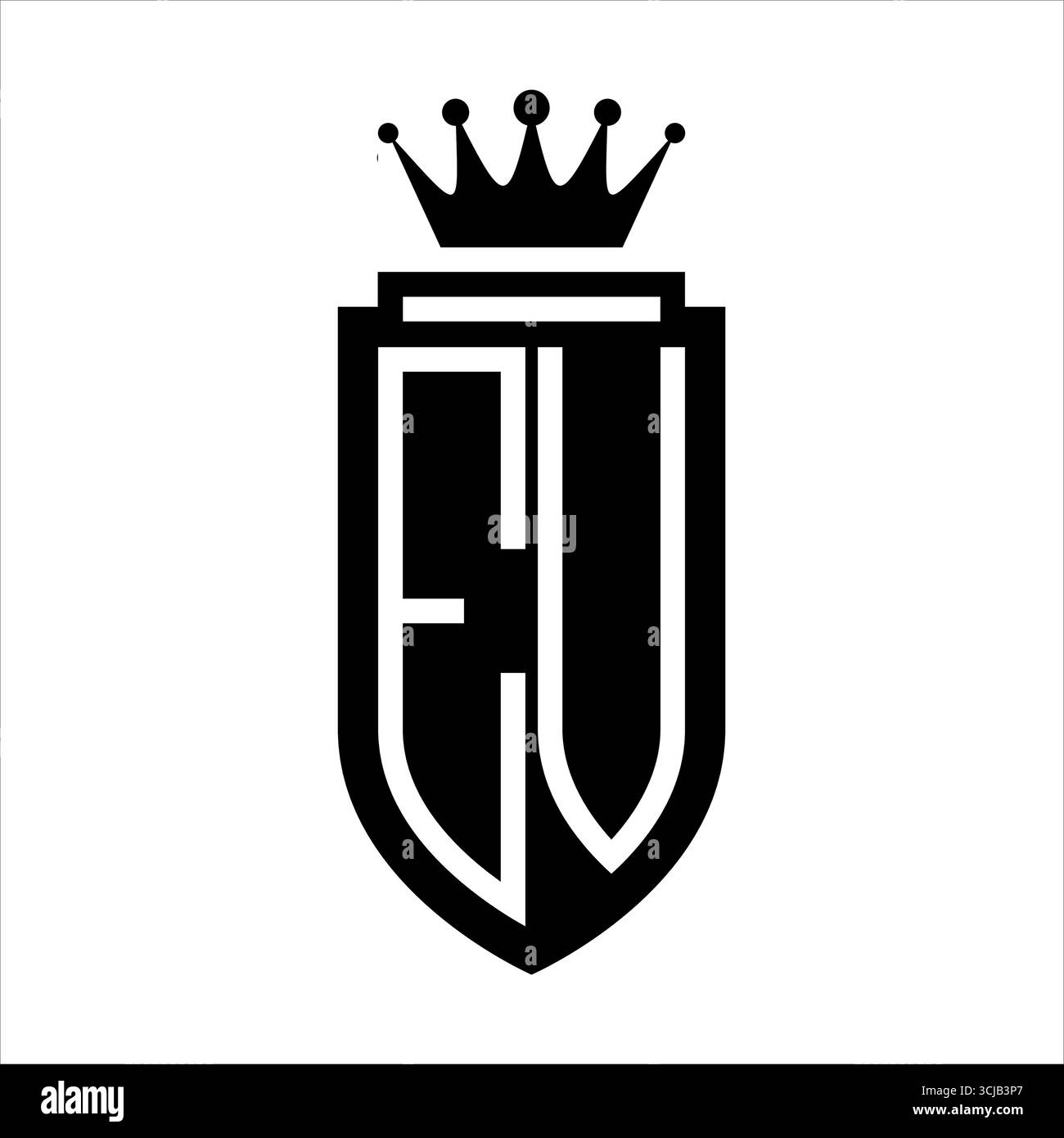 EV Vector logo initials shield with royal crown minimalist, elegant ...