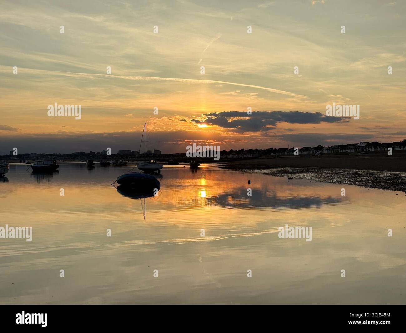 Beautiful tranquil sunset over the sea. - Smartphone Captured Stock Image
