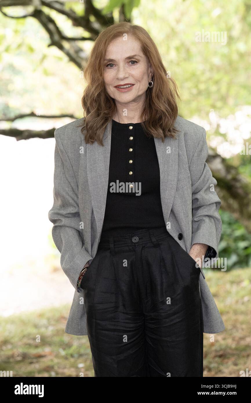 Isabelle Huppert attends the La femme la plus riche du monde photocall ...