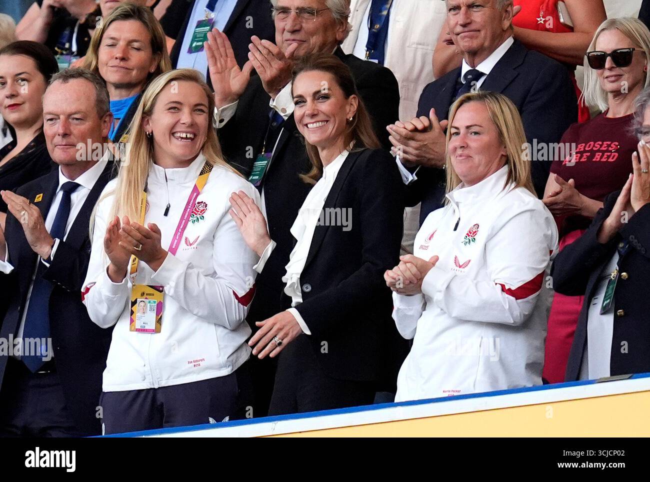 The Princess of Wales in the stands with England's Marlie Packer (right ...