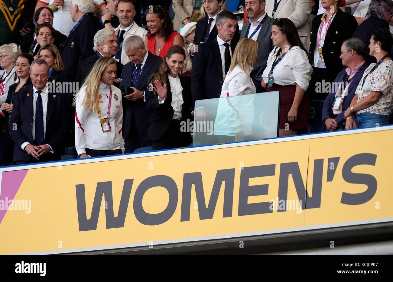 The Princess of Wales in the stands with England's Marlie Packer (right ...