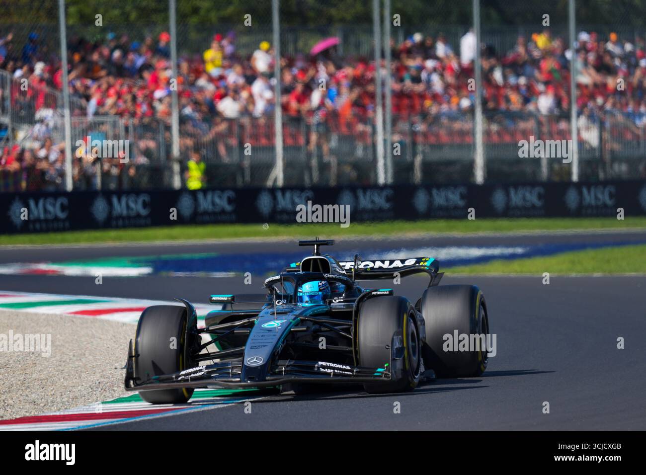 Monza, Italy. 6 Sep, 2025. George Russell, during the Formula 1 Pirelli ...