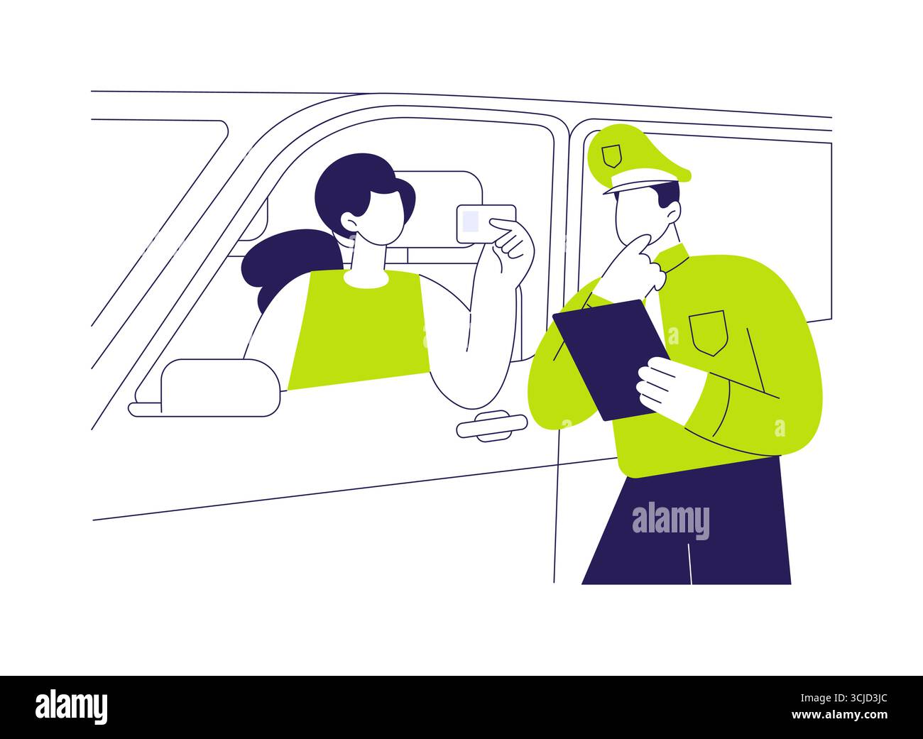 Road police abstract concept vector illustration Stock Vector Image ...
