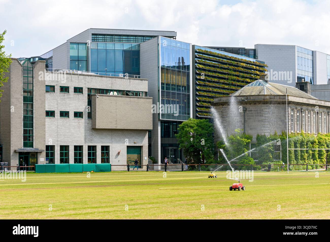 The Trinity Business School building from College Park, Trinity College, Dublin, Ireland.  Scott Tallon Walker Architects, opened 2019. Stock Photo