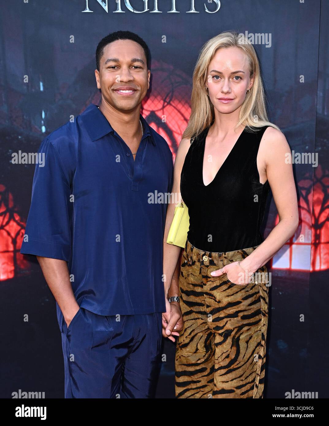 Aaron Moten and Lilja Ruriksdottir arriving to Universal Studios ...