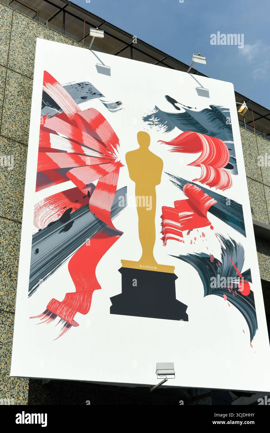 HOLLYWOOD, CALIFORNIA, USA: A billboard showing the official poster for the 87th Annual Academy Awards® underway on Hollywood Boulevard outside the Dolby Theatre in Hollywood, California on February 18, 2015. © Lee Roth / Roth Stock Stock Photo