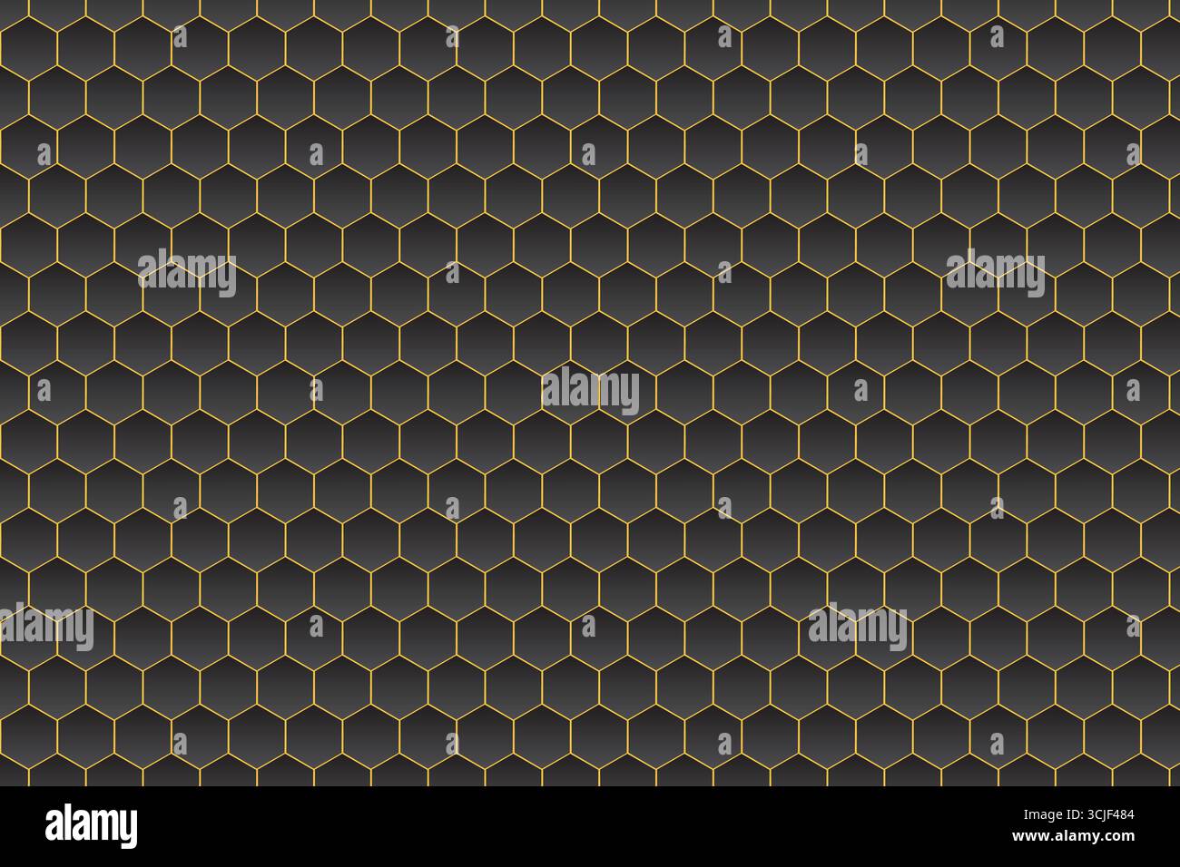 A seamless repeating pattern featuring dark gray hexagons outlined in ...