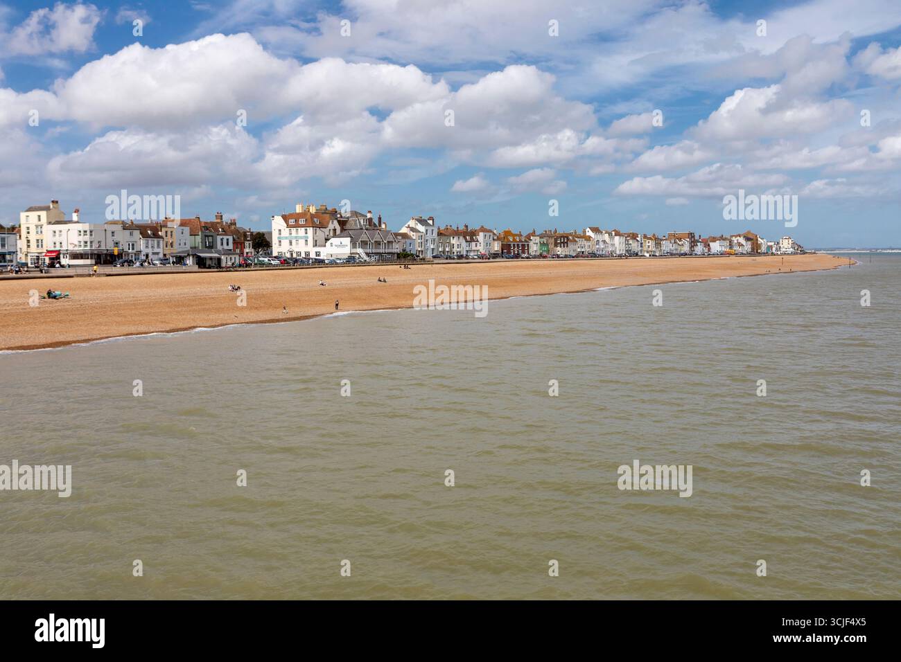 A quiet Deal beach and seafront by a calm sea Stock Photo