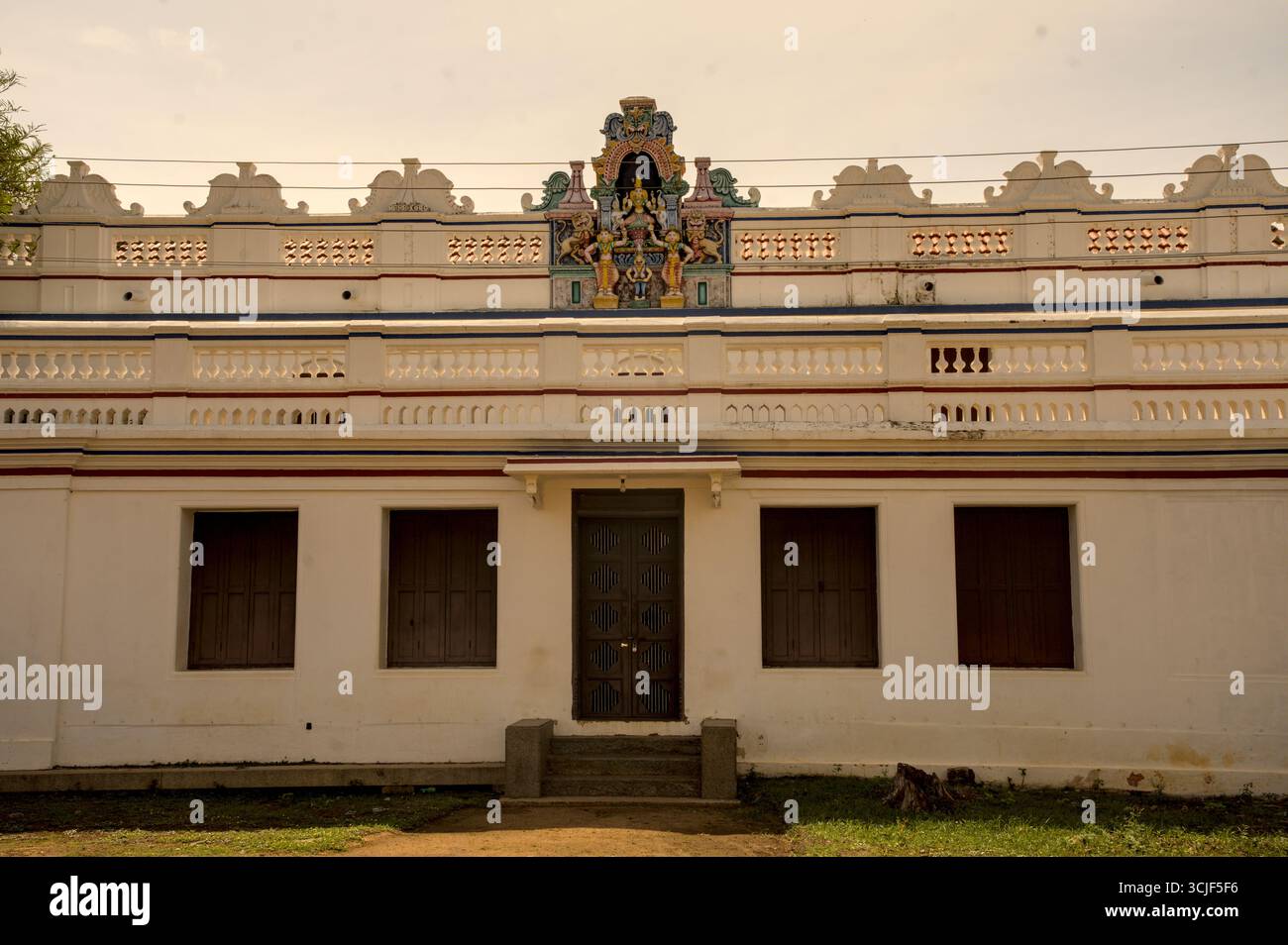 the front elevation of a Chettinad house in Tamil Nadu India Stock ...
