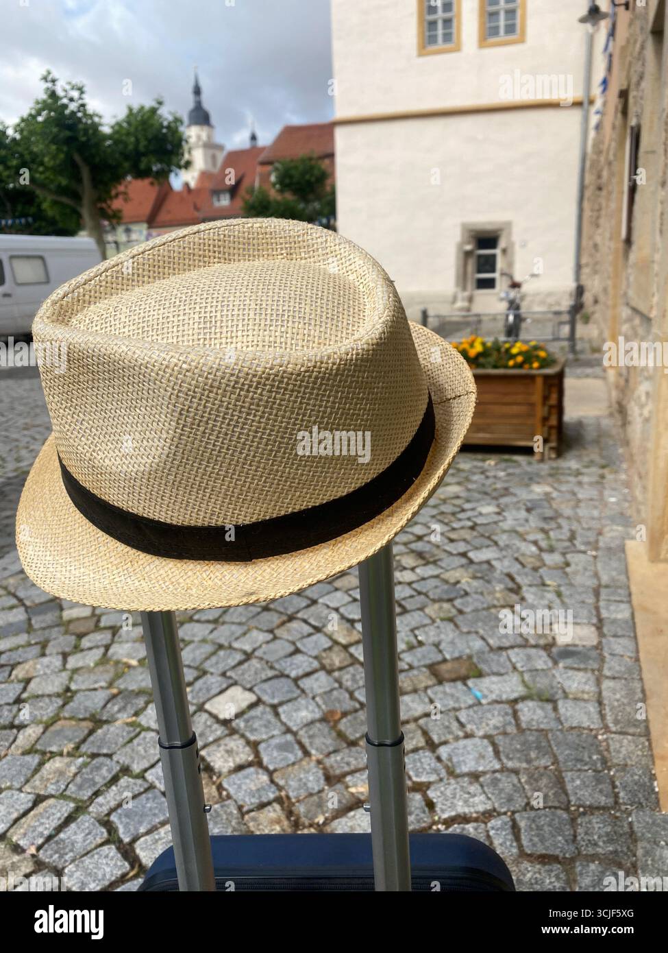 Hat on travel Stock Photo
