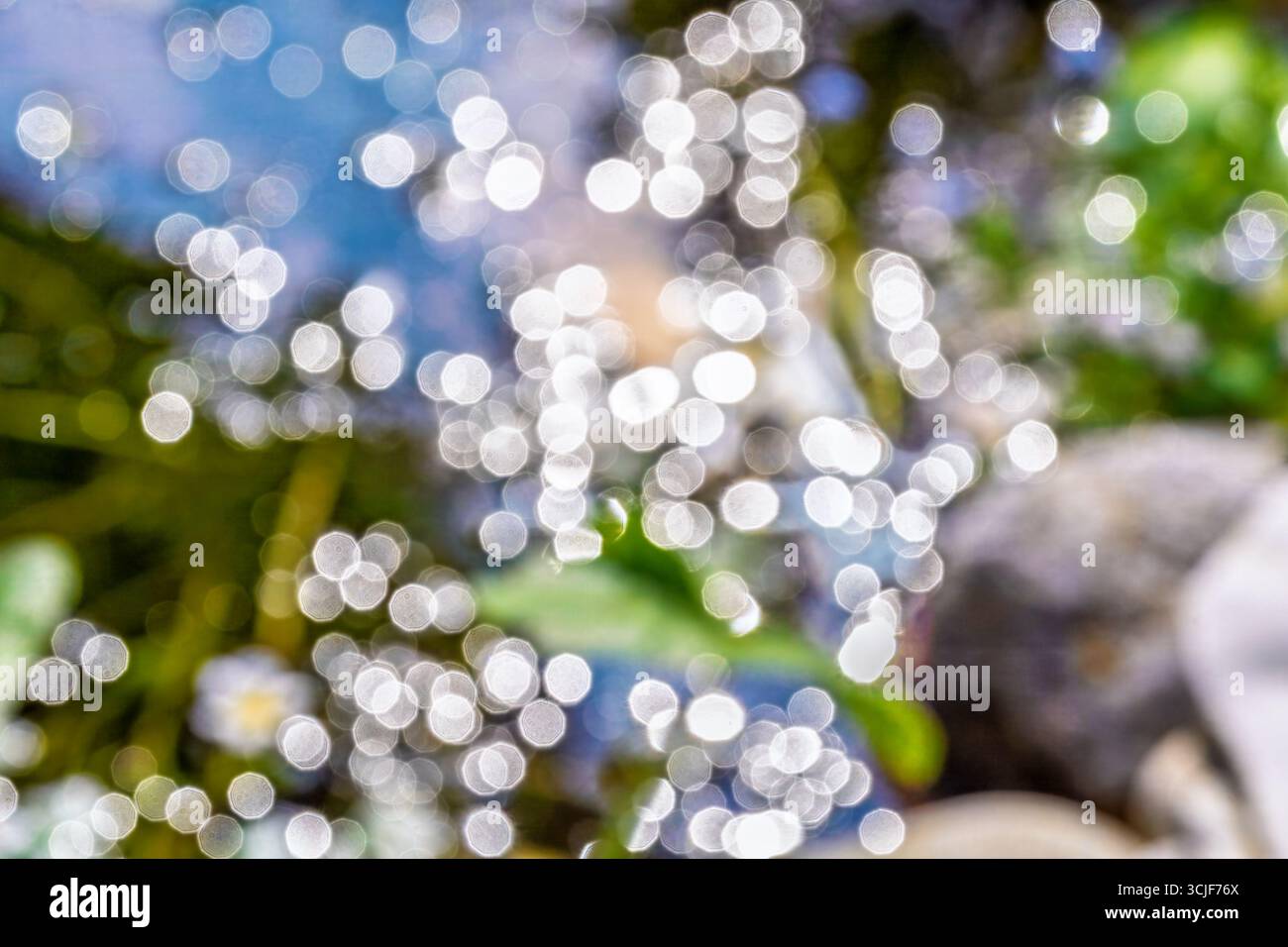 Abstract bokeh background with light reflections Stock Photo