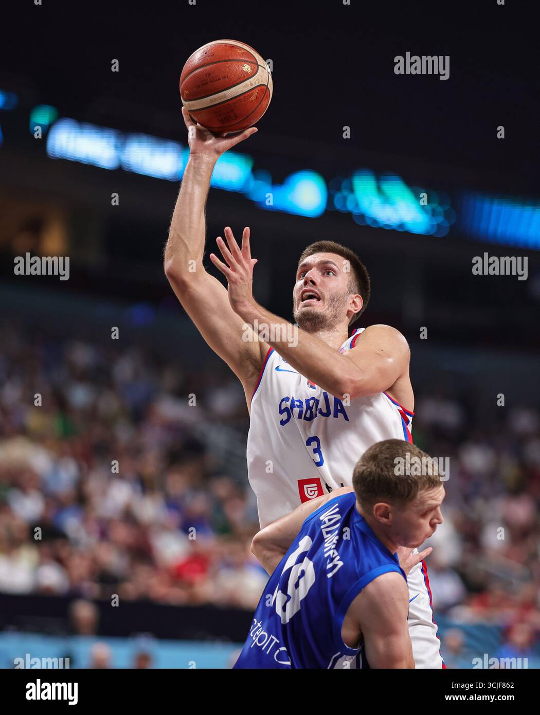 RIGA, LATVIA - SEPTEMBER 06: Filip Petrusev of Serbia during the Round ...